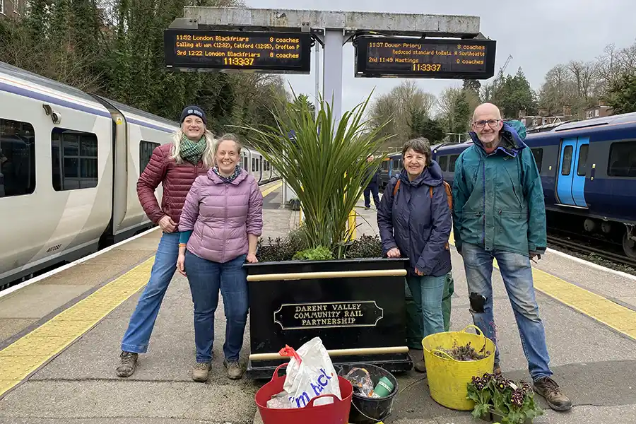 Volunteers at Sevenoaks station